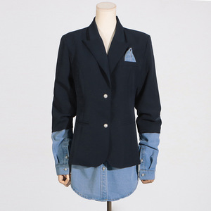Setelan jas perca lengan panjang wanita, jaket kecil perca mode wanita baru musim gugur 2024 - Product Image 6