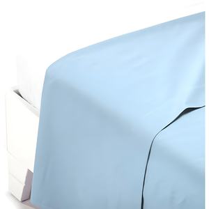 BIANCALUNA - ผ้าปูที่นอน 2 ชิ้น สีฟ้าอ่อนลายเส้น - Product Image 1