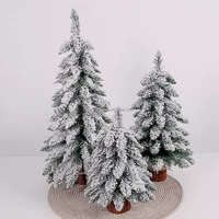 NINI 45cm 60cm 75cm Mini sapin de Noël blanc, petit sapin de Noël de table avec lumières LED, décoration de sapin de Noël
