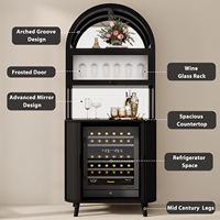 Meuble de rangement et de présentation en bois éclairé sur mesure pour bouteilles de vin, grand meuble d'angle pour salon, bar, salle à manger