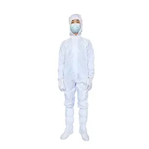 Gs-A01106 ESD白色防静电整体礼服外套/防静电实验室外套服装，用于安全保护