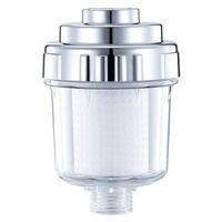 Filtre de douche pour douchettes à main, finition chromée, design moderne, purificateur d'eau en coton PP cinq microns, élimination de la rouille et de la boue