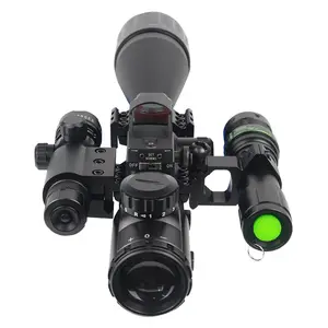 Hunting 6-24X50 AOEG Rangefinder Scope With Holographic 4 Reticle Sight Red Dot Green Laser Sight