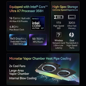 <span class=keywords><strong>MSI</strong></span> <span class=keywords><strong>Prestige</strong></span> 14 Flip AI+ 2026 Ultra X7 358H โน้ตบุ๊กสำหรับธุรกิจ น้ำหนักเบา พร้อมหน้าจอแบบพลิกทัชสกรีน - Product Image 3