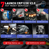 Herramienta de Diagnóstico Automotriz LAUNCH CRP123E V2.0, Escáner OBD2 EOBD para Todos los Autos, Lector de Códigos de Cuatro Sistemas, Actualización Gratuita de por Vida