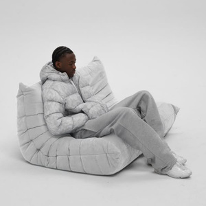 Blouson matelassé <span class=keywords><strong>extra</strong></span> épais zippé, coupe oversize ample, couleur unie, coupe courte, coupe-vent et imperméable - Product Image 5