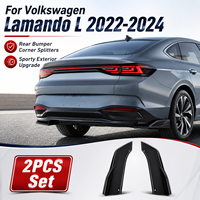 For Volkswagen Lamando L 2022-2024 Car Accessories Rear Bumper Corner Splitters Sport Style Rear Lip Canard Kit
