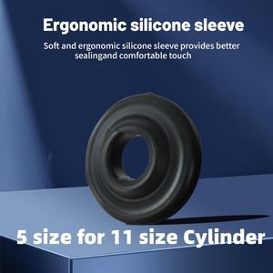 Acryl handpomp voor penis met siliconen hoes, vacuüm masturbatie ring speeltje voor mannen, seksproduct accessoires voor volwassenen. - Product Image 2