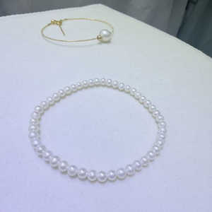 Pulsera de Perlas de Agua Dulce Naturales de Doble Capa de Alta Gama, Perlas Redondas Reales de 9-10 mm con 3-4 Perlas Adicionales - Product Image 4