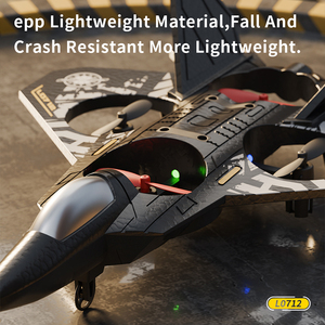 ईप फोम आरसी जेट विमान 4-चैनल रिमोट संचालित रात की उड़ान ऊंचाई स्टंट रोल इनडोर-आउटडोर उपयोग 120 मीटर रेंज में चार्जर शामिल है। - Product Image 4