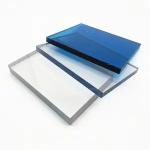 Fogli di policarbonato trasparente resistente alle intemperie fogli di PC colorato UV fogli di policarbonato piatto solido per la costruzione all'aperto