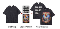 Kaos Hip Hop 230G Katun Murni Custom-Logo, Nyaman, Bernapas, Trendi, Longgar, Ukuran Eropa, Lengan Pendek