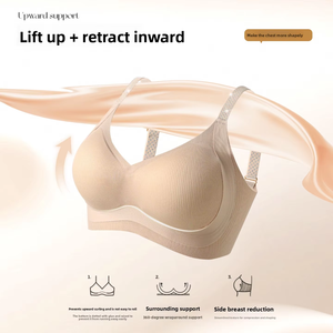 Reggiseno <span class=keywords><strong>Push</strong></span>-<span class=keywords><strong>up</strong></span> Senza Cuciture 2026 da Donna con Strass, Spalline a Forma di W, <span class=keywords><strong>Doppio</strong></span> Sollevamento, Senza Ferretto, Morbido, Anti-Rilascio, per Uso Quotidiano, OEM - Product Image 3