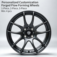 Jantes en alliage FLowtone 16 pouces 16x7 4x100 ET 35 CB73.1 Noir Rouge Disponibles Jantes de voiture en stock Prêtes à être expédiées
