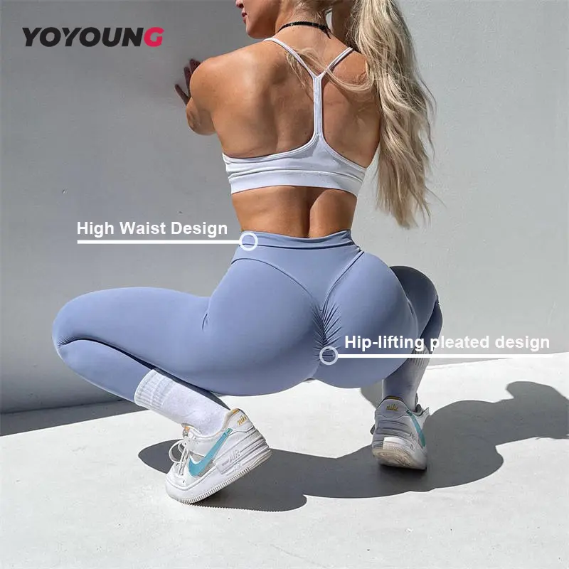 Leggings femininas para treino de cintura alta, confortável, personalizada, para academia, yoga