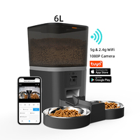 Accessoire OEM portable en acier inoxydable à double bol pour distributeur automatique de nourriture pour animaux, distributeur de nourriture pour chats, distributeur intelligent pour animaux, 2 bols inclus