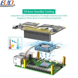 Kartu adaptor konverter SSD NGFF M.2 Key-M NVMe 2280 dengan kipas pendingin & PCI-E 1X kabel FPC sinyal untuk Raspberry <span class=keywords><strong>Pi</strong></span> 5 - Product Image 4