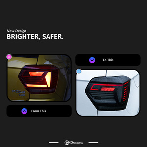 Feux de voiture pour VW <span class=keywords><strong>Polo</strong></span> Led Tail Lamp 2009-2018 <span class=keywords><strong>Polo</strong></span> Dynamic Signal Tail Light Animation Rear <span class=keywords><strong>Stop</strong></span> Brake Reverse Accessories - Product Image 2