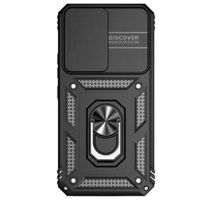 Coque arrière de luxe antichoc de haute qualité <span class=keywords><strong>GT</strong></span> Factory avec béquille magnétique, étui blindé de gros avec fenêtre coulissante pour téléphone - Product Image 3