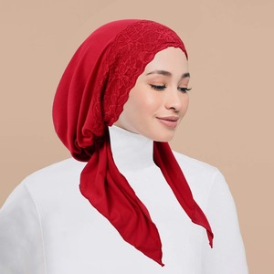 Nouveau chapeau incurvé en dentelle - Convient à toutes les saisons pour femmes, chapeau pull-over doux et respirant avec deux queues, style chapeau d'<span class=keywords><strong>avion</strong></span> - Product Image 2