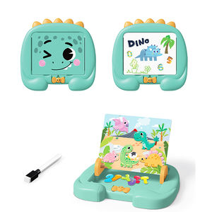 Yrb bebé chico DIY tráfico dibujo plástico 3 en 1 tablero de dibujo juguete educativo caballete juguetes para niños regalo - Product Image 5