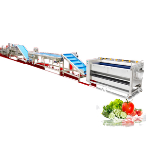 Chaîne de blanchiment et de refroidissement des légumes - Blanchisseur à vapeur/eau chaude pour la prétraitement des légumes surgelés et des légumes à feuilles - Product Image 1