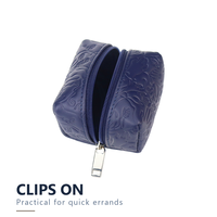 Porte-clés en cuir PU pour femme, petite pochette zippée pour pièces de monnaie, vente en gros à l'exportation