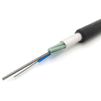 Câble à fibres optiques GYTA/GYTA53 extérieur, haute souplesse, G652D, 124/48/96/144/288 fibres, blindé pour pose aérienne/en encastrement direct/en pipeline