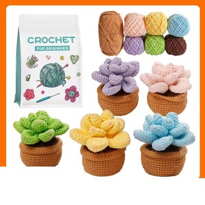 Kit de Hilos para Tejer <span class=keywords><strong>a</strong></span> Crochet para Principiantes, Kit Completo de Materiales Textiles con Temática Animal - Product Image 5