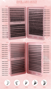 Aesphylash Matte <b>Lash</b> <b>Clusters</b> Kit Fluff 80D 100D Individual <b>Lashes</b> D-Curly <b>Cluster</b> Extensions 10-18mm DIY Kit Synthetic Hair - Product Image 4