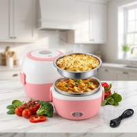 Boîte à lunch chauffante 12V/24V 1,5L avec boîte à lunch électrique 200W pour le chauffage des aliments, pour camion et usage domestique, en acier inoxydable 304, KL03008
