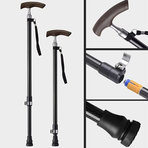 <span class=keywords><strong>Canne</strong></span> de marche télescopique portable en fibre de <span class=keywords><strong>carbone</strong></span> à 2 sections, bâton de marche réglable pour personnes âgées, voyages et usage quotidien - Product Image 3