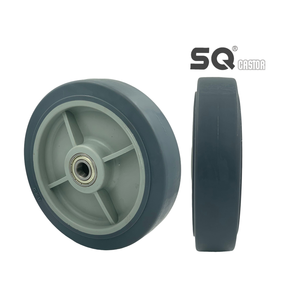 8 inç x 2 inç Taçlı Termoplastik Kauçuk (TPR) Tekerlek - 600 Lbs Kapasiteli - Product Image 2