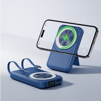 Banques d'alimentation portables sans fil magnétiques haute capacité 10000mAh avec écran LED, charge rapide PD22.5W, logo personnalisé