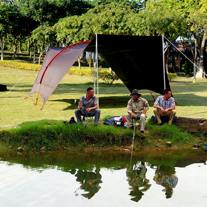 Tente imperméable surdimensionnée en titane argenté pour toutes les saisons avec auvent arrière autoportant en tissu Oxford pour le <span class=keywords><strong>camping</strong></span> en plein air - Product Image 3