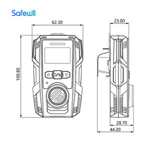 Detector de Gás Tóxico Digital Portátil Safewill ES20D com Bateria de Lítio Recarregável, Proteção IP54 para CO, Hidrogênio Sulfídrico e O2 - Product Image 4