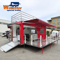 Remorque de bar mobile haut de gamme Webetter pour vin, bière, jus, snacks et restauration, entièrement équipée pour les événements de mariage avec COC VIN