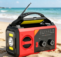 Accessoires audio-vidéo portables, lampe torche solaire et à manivelle 20000mAh et sirène SOS, radio météo WB/AM/FM