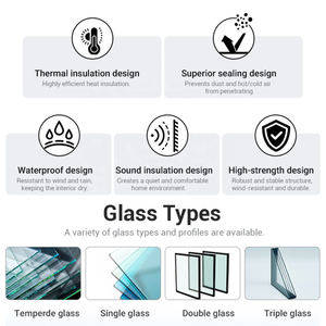 Fenêtres coulissantes en aluminium à double vitrage de conception moderne, fabrication en gros, profilés en aluminium de haute qualité pour fenêtres coulissantes - Product Image 5