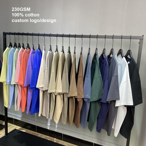 เสื้อยืดโอเวอร์ไซส์ 230 กรัม ผ้าหนา 100% ผ้าฝ้าย สไตล์สตรีทแวร์ พิมพ์ลายหนา ปักลายโลโก้ตามสั่ง - Product Image 2