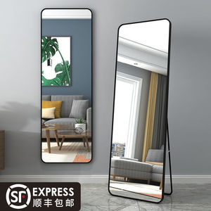 Full Length Dressing <b>Mirror</b> <b>Rectangle</b> Metal Frame Freestanding Home Use Modern Design Style Glass Material - Product Image 3