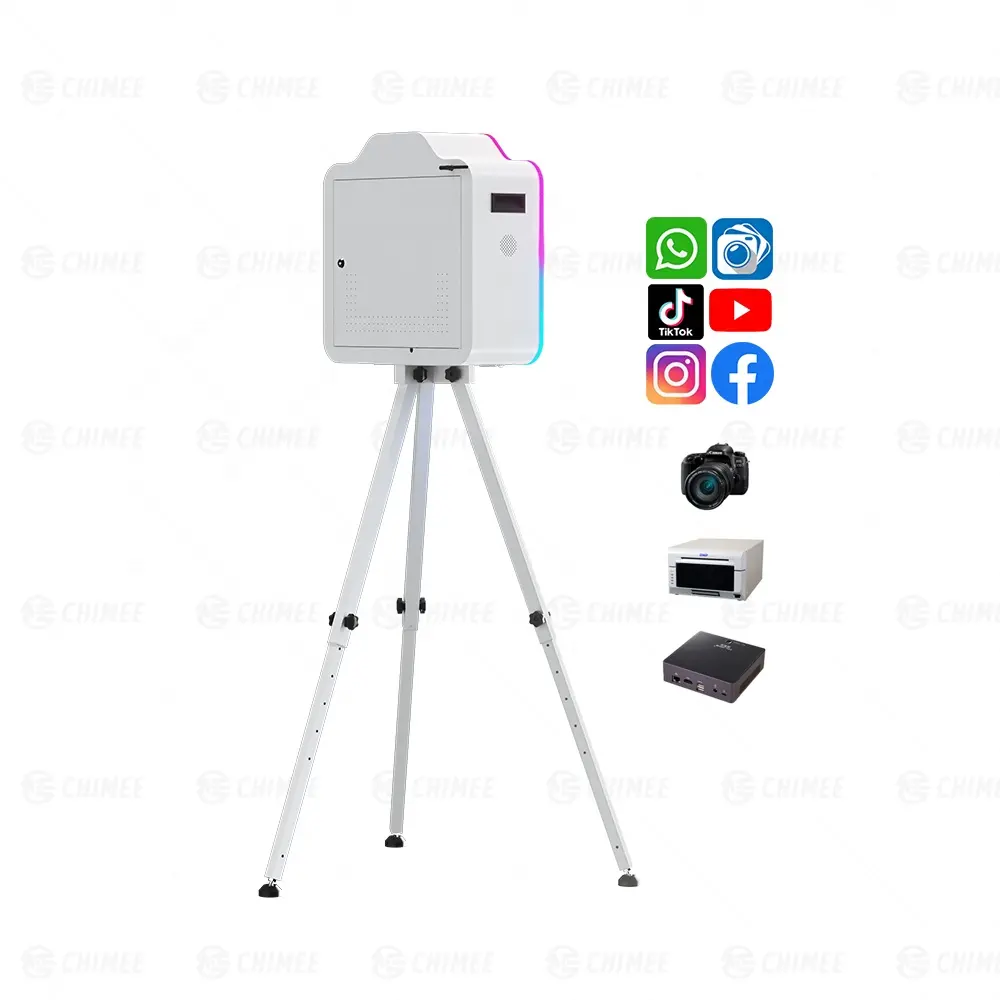 Feest Fotocabine En Printer Fotomachine Voor Partijen Photobooth Cabine Feestartikelen Touch Photo Booth Shell Met Lcd-Scherm