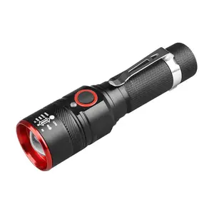 STARYNITE 4模式xm-l t6手持式led可充电应急手电筒袖珍灯便携式火炬灯