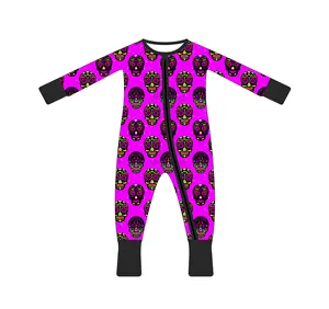 Neugeborene Babys Mädchen Kleidung Jumps uit Stram pler Bodysuit Lange Hosen Outfit Set Schädel Ghost Halloween Baby Kleidung Kinder kleidung