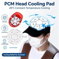 28 ℃   Coussin de refroidissement pour casque PCM, insert réutilisable pour casque de chantier, cyclisme, soulagement de la chaleur pour les travailleurs de la construction, de la pêche et de plein air