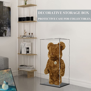 Boîte de présentation en acrylique pour jouets Base noire empilable transparente anti-poussière pour figurines d'<span class=keywords><strong>action</strong></span> <span class=keywords><strong>Lego</strong></span> Pop Mart Présentoir de table - Product Image 6