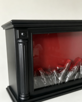 Cheminée d'ambiance LED 3D vintage nordique à flamme dynamique simulée, sans chaleur, pour éclairage intérieur, décoration de maison, table, Halloween