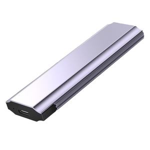 علبة محول <span class=keywords><strong>M</strong></span>.2 NVMe/NGFF نوع-C 3.1 ثنائية البروتوكول لمحركات الأقراص الصلبة SSD، حافظة قابلة للتحويل من مادة الكمبيوتر تدعم محركات الأقراص الصلبة <span class=keywords><strong>M</strong></span>.2 SATA SSD بسرعة 10 جيجابت مع حماية آمنة 2 - Product Image 1