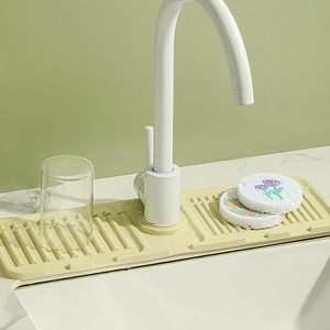 Tappetino in Silicone di alta qualità ad asciugatura rapida per <span class=keywords><strong>lavello</strong></span> da <span class=keywords><strong>cucina</strong></span> paraspruzzi con vassoio protettivo per lavelli in pietra - Product Image 5