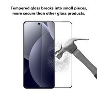 Protection d'écran 9H pour téléphone portable, couverture intégrale avec colle sur les bords, pour Redmi Note 15 Pro 4G, verre trempé